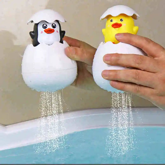 Baby Bathing Toy Kids Cute Duck Penguin Egg Water Spray Sprinkler Bathroom Sprinkling Shower Swimming Water Toys For Kids Gift ALPENZO