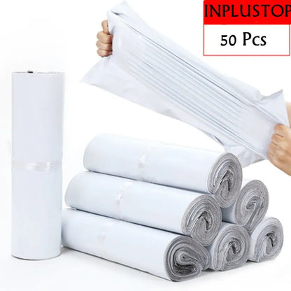 INPLUSTOP Ploy Shipping Bags Opaque PE Plastic Express Envelope Storage White Color Mailing Bags Self Adhesive Seal Courier Bag ALPENZO