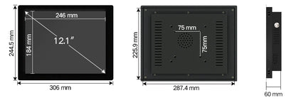 10" 12" 15 Inch Industrial Computer All In One PC Mini Tablet Panel With Resistive Touch Screen Intel Core i3 with Win 10 PRO - ALPENZO