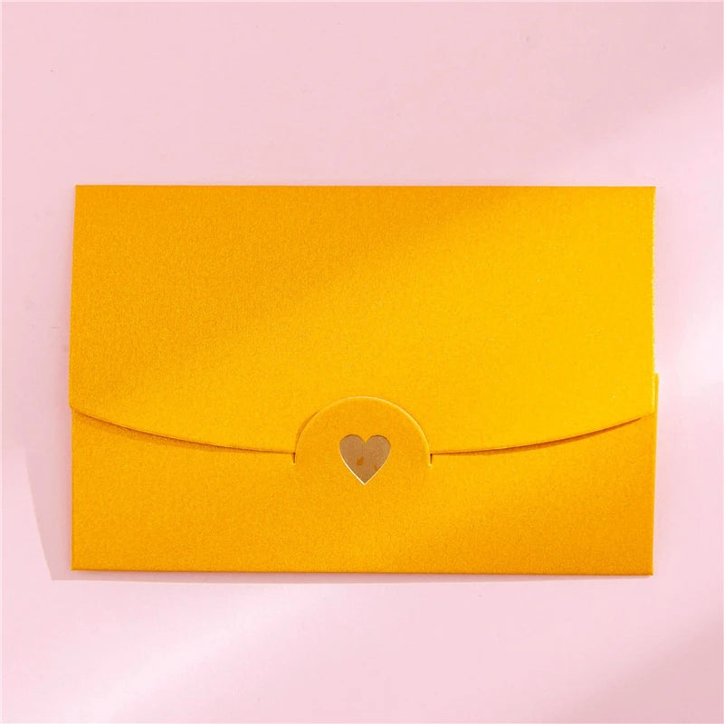 (10 Pieces/Lot) 10.5CM*7CM Small Greeting Card Name Card Envelope Hot Stamping Love Pearlescent Paper Mini Envelopes ALPENZO