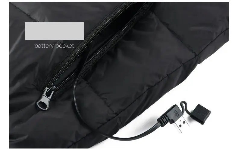 9 Heated Vest Zones Electric Heated Jackets Men Women Sportswear Heated Coat Graphene Heat Coat USB Heating Jacket For Camping ALPENZO