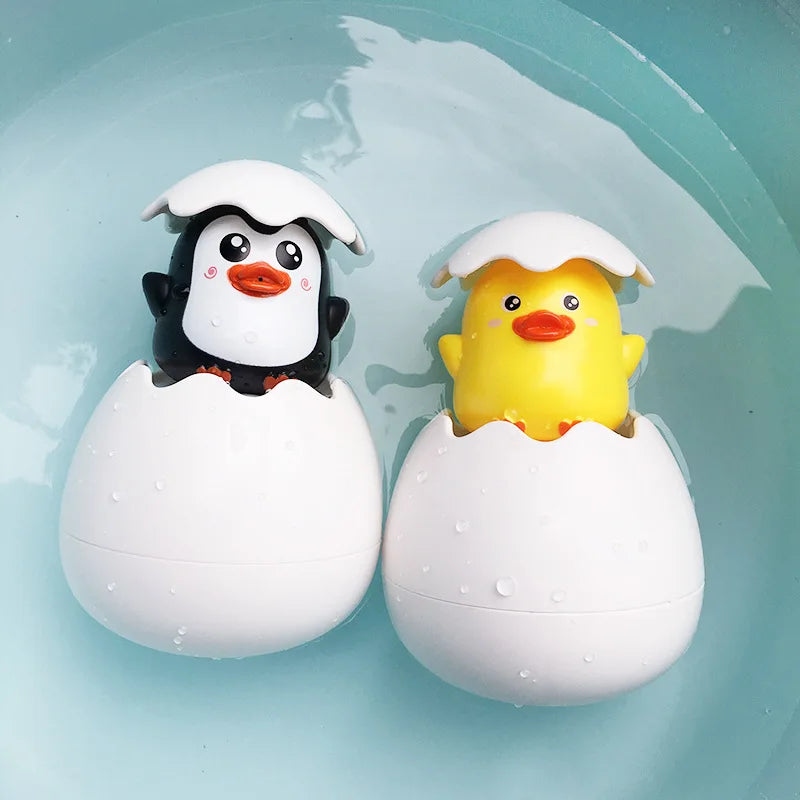 Baby Bathing Toy Kids Cute Duck Penguin Egg Water Spray Sprinkler Bathroom Sprinkling Shower Swimming Water Toys For Kids Gift ALPENZO