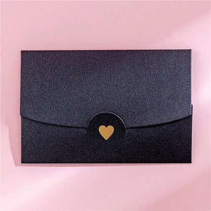(10 Pieces/Lot) 10.5CM*7CM Small Greeting Card Name Card Envelope Hot Stamping Love Pearlescent Paper Mini Envelopes ALPENZO
