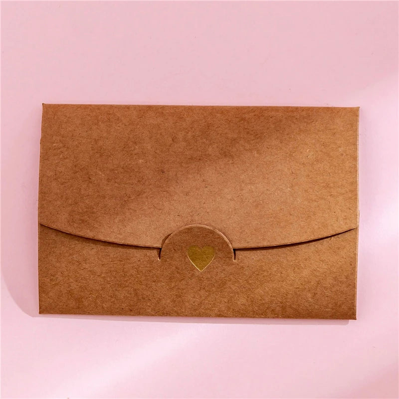 (10 Pieces/Lot) 10.5CM*7CM Small Greeting Card Name Card Envelope Hot Stamping Love Pearlescent Paper Mini Envelopes ALPENZO