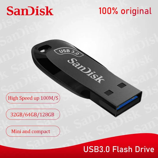 Original SanDisk USB 3.2 USB Flash Drive CZ410 32GB 64GB 128GB 256GB Pen Drive Memory Stick Black U Disk Mini Pendrive - ALPENZO