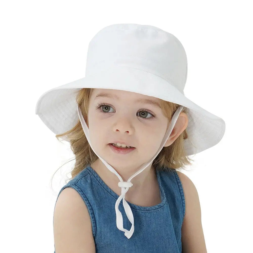 Outdoor Beach Hat Summer Baby Sun Hat for Girls Boys Kids Bucket Cap 0-8 Years ALPENZO