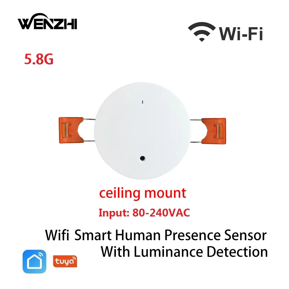 ZigBee Wifi MmWave Human Presence Motion Sensor With Luminance/Distance Detection 5/110/220V Tuya Smart Life Home Automation - ALPENZO