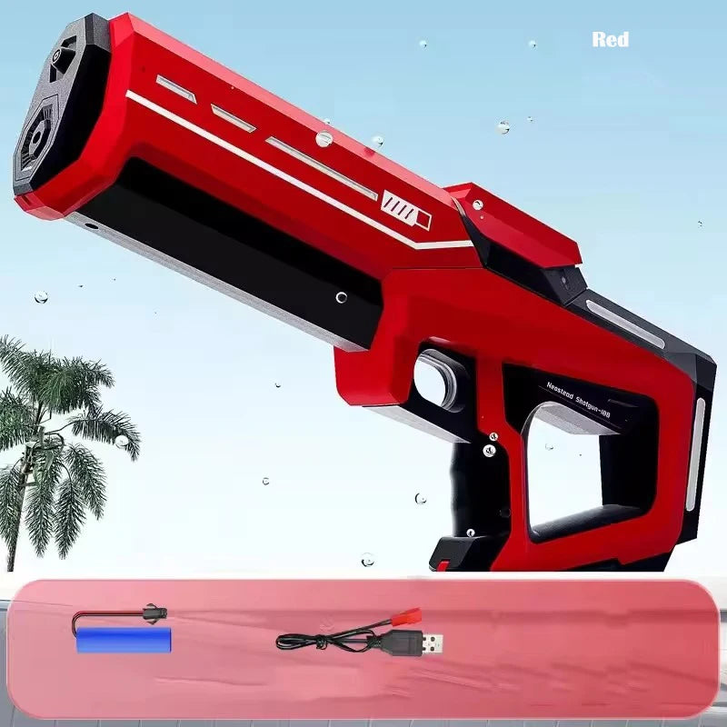 43cm Full Electric Automatic Water Storage Gun Toys Portable Children Summer Beach Outdoor Fight Fantasy Toys for Boys Kids Game ALPENZO