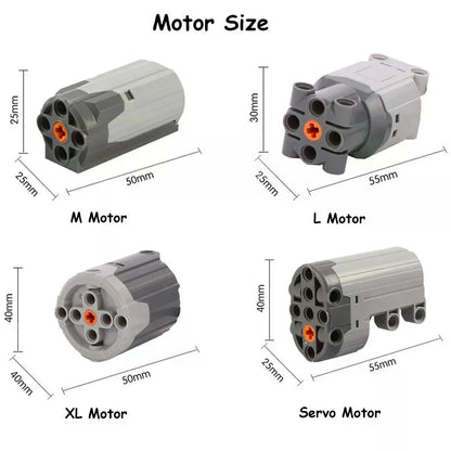 Technical MOC Power Functions Motor Parts M L XL Servo Motor Train Buggy Motor IR Remote With Legoeds 8881 8883 5292 8886 ALPENZO