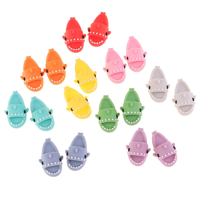 1 Pair For SD Doll For OB11 Doll Slippers Girl Gifts Doll Shoes Dolls Accessories Play House Shark Slippers ALPENZO