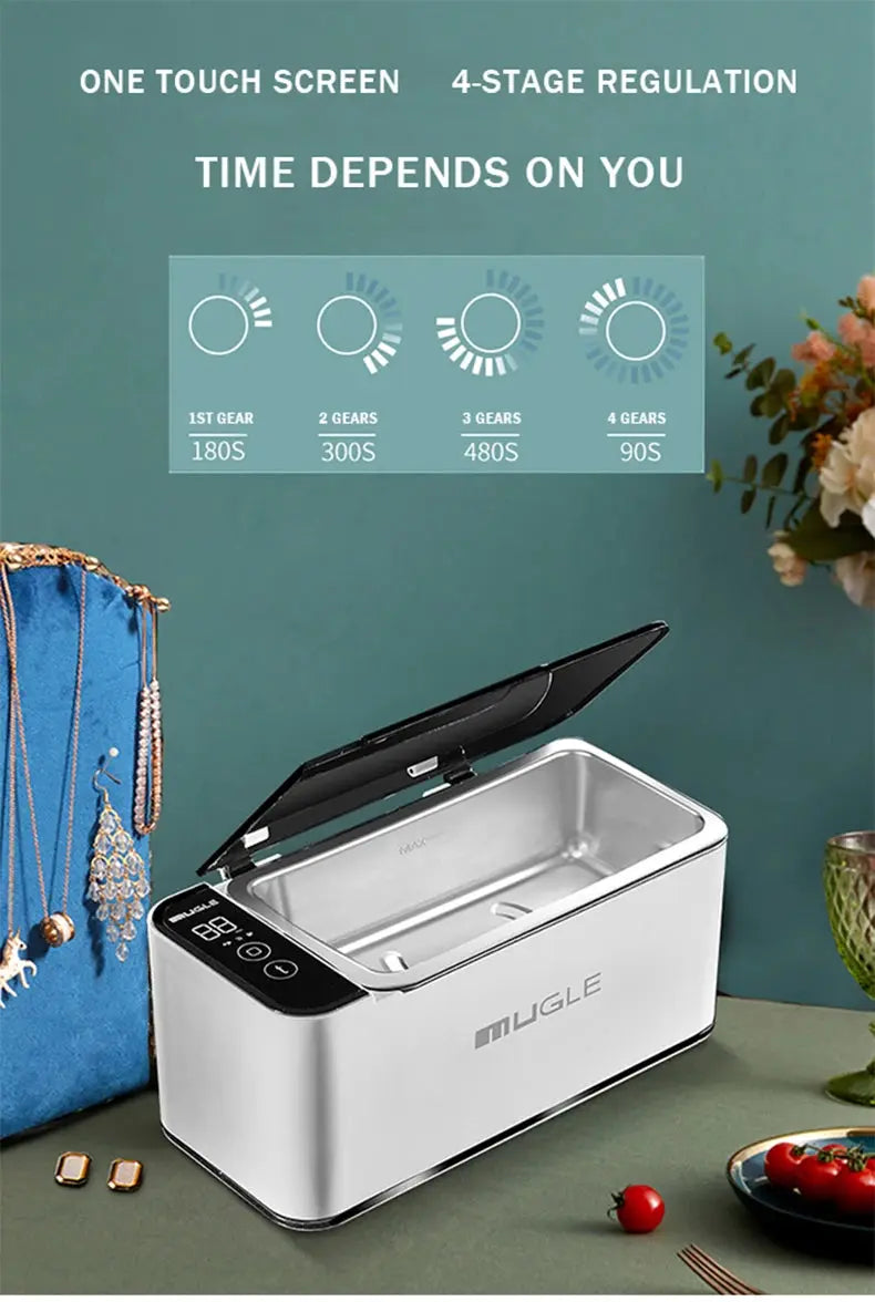 Ultrasonic Cleaner 35W High Frequency Cleaning Jewelry Glasses Watches Multifunctional 500ML Ultrasonic Cleaning Cleaning Bath - ALPENZO
