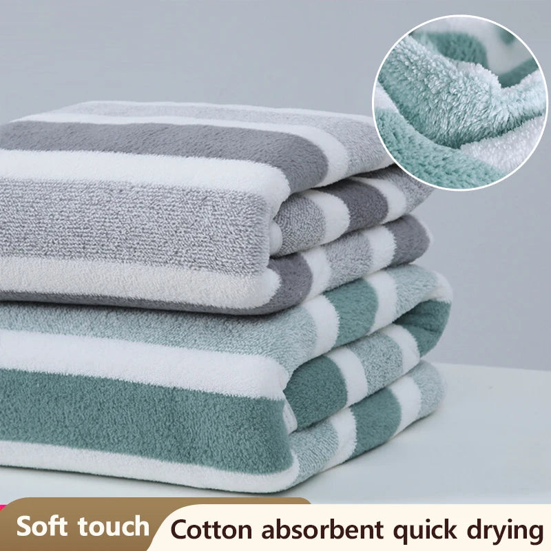 1 Pc Thickened Absorbent Bath Towel Soft Face Towel for Home - ALPENZO