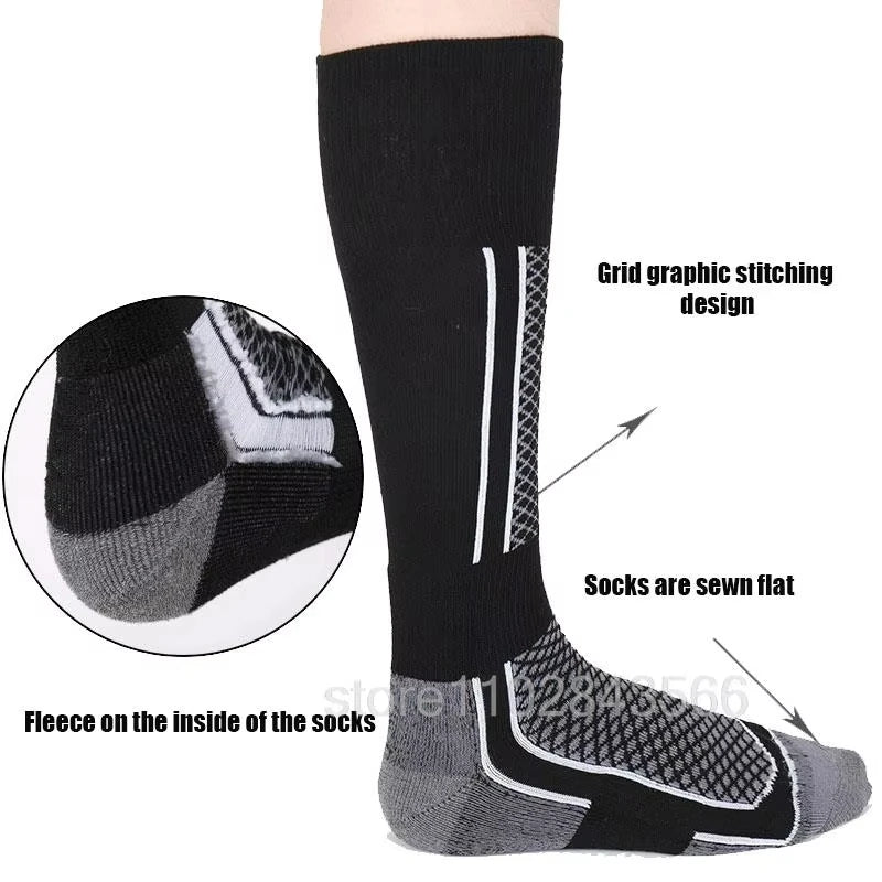Ski Thermal Socks Men Women Winter Long Warm Compression Socks Ski Hiking Snowboarding Climbing Sports Socks