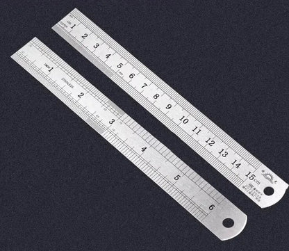 Stainless Steel Double Side Straight Ruler Centimeter Inches Scale Metric Ruler Precision Measuring Tool School Office Supplies ALPENZO