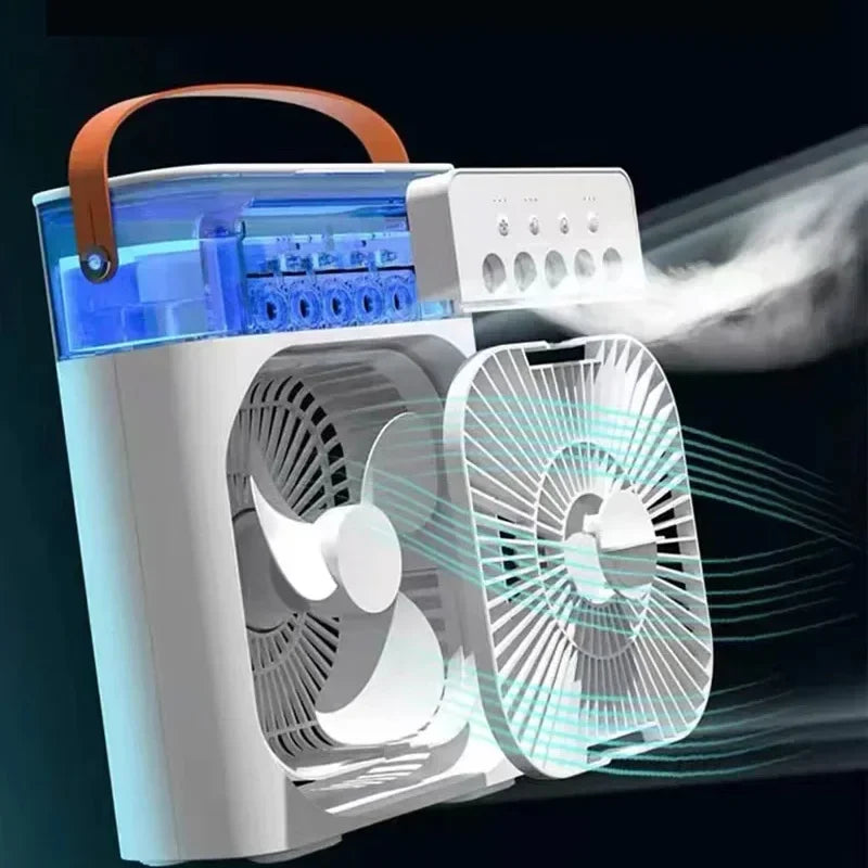 3 In 1 Fan AIr Conditioner Household Small Air Cooler LED Night Light Portable Air Adjustment Fan Office Home Fan New ALPENZO