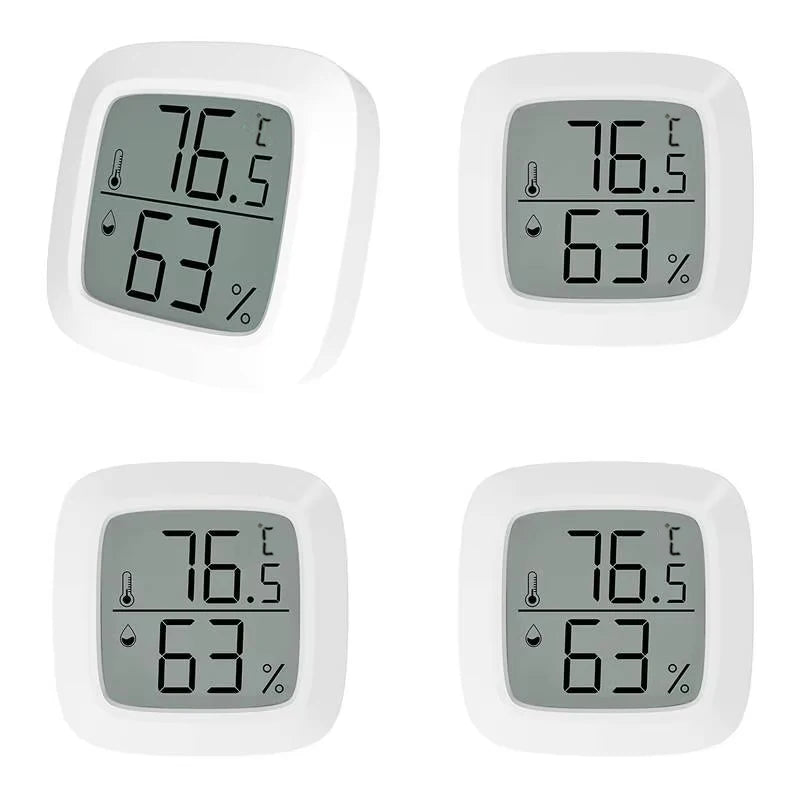 Humidity sensor, indoor thermometer, hygrometer, temperature and humidity monitor, with LCD display screen, displaying Celsius t - ALPENZO
