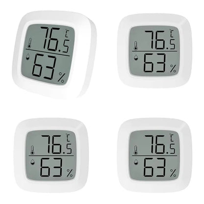 Humidity sensor, indoor thermometer, hygrometer, temperature and humidity monitor, with LCD display screen, displaying Celsius t - ALPENZO