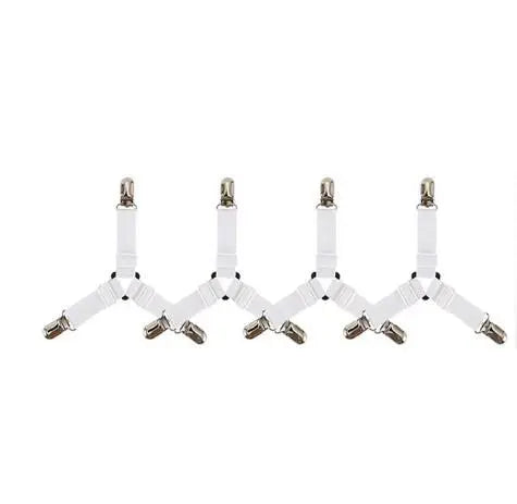 4Pcs/lot Bed Sheet Fasteners Holder Gadgets for Bed Sheet Organizer Mattress Cover Clip For Home Elastic Straps Adjustable Clips - ALPENZO