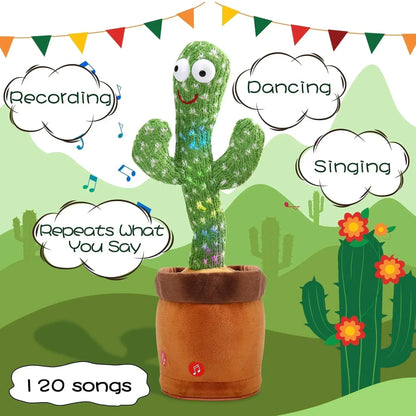 1pc Electronic Plush Toy Home Decoration for Children Xmas Gifts Dancing Talking Cactus Toys for Baby Boys and Girls ALPENZO