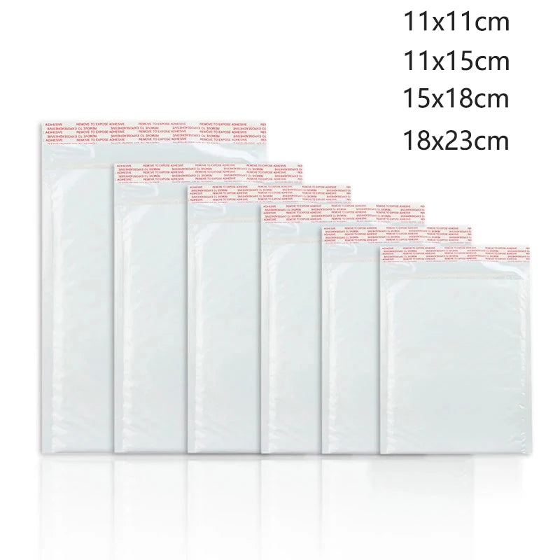 10-50Pcs Bubble Envelopes White Foam Shipping Bags Poly Bubble Mailers Pad Self Seal Packing Bags 11cm 15cm 23cm Wholesale ALPENZO