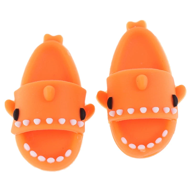 1 Pair For SD Doll For OB11 Doll Slippers Girl Gifts Doll Shoes Dolls Accessories Play House Shark Slippers ALPENZO