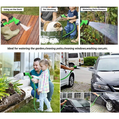 High Pressure Car Wash Water Gun Household Plastic Telescopic Hose Set Car Garden Garden Shower Hose - ALPENZO