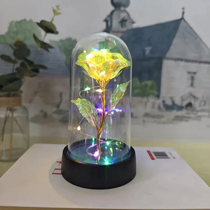 Rose Light Beautiful Realistic Looking Night Light Rose Eternal Flower Party Supplies LED Simulation Rose Flower Valentine's Day - ALPENZO