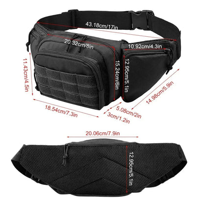 Molle Gun Holster Fanny Pack Fits Glock K Ruger S&W M&amp P Shield Taurus Sig Sauer Springfield Beretta Kimber Walther