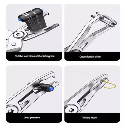 Multifunctional Curved Mouth Road Sub Pliers Cutting Lines Uncoupling Fish Hooks Opening Coils Outdoor Fishing Tools Plier