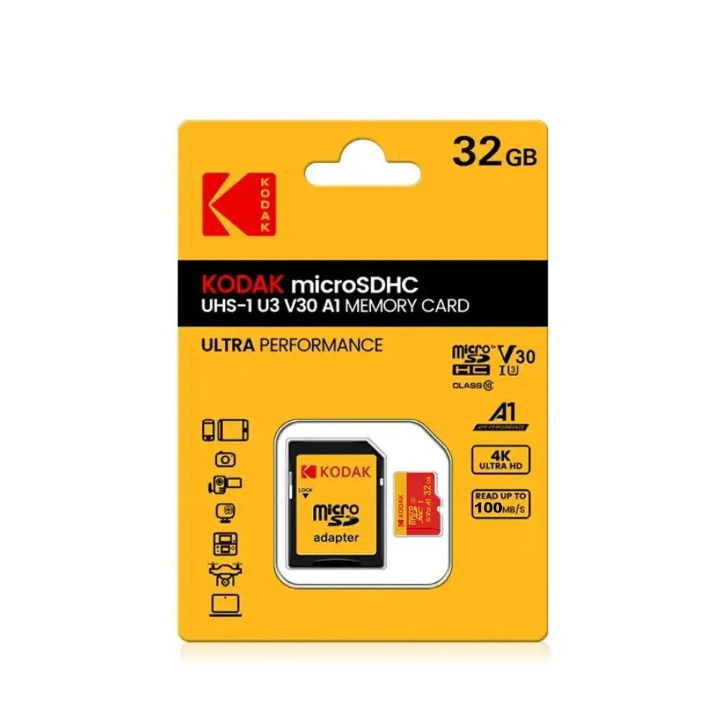 KODAK MicroSD Card Red Memory Card Class10 32GB 64GB 128GB 256GB U3 4K High Speed Flash Memory TF Flash Cards for Phone - ALPENZO