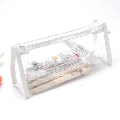 Transparent Pencil Case Kawaii Pen Large Capacity Bag Cosmetic Bag Back to School Supplies for Girls Kids Stationery Items Gifts ALPENZO
