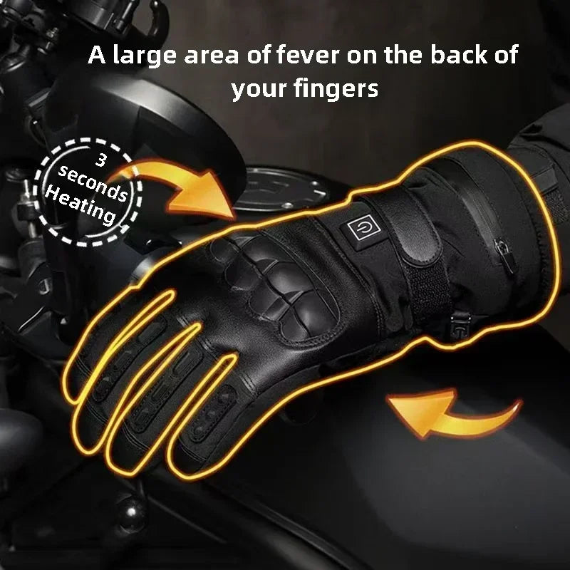 heated Tatical Glove Motorcycle Gloves Man Bicycle Supplies for You Automobiles and Motorcycles Bike Accessories Men's Cycling ALPENZO
