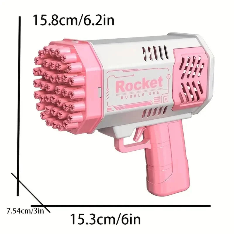 40 Hole Rocket Launcher Bubble Machine CHILDREN'S Bubble Gun Toy [Without Bubble Water] ALPENZO