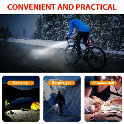 USB Rechargeable Bike Lights Set Bicycle Front Light Rear Lamp Easy to Install 3 Modes Headlight Taillight Cycling Accessories