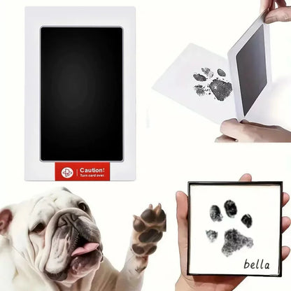 Paw Print Clean Touch Ink Pad, Dog Or Cat Pet Owner Keepsake, DIY Inkless Nose and Pawprint Impression Making Kit - ALPENZO