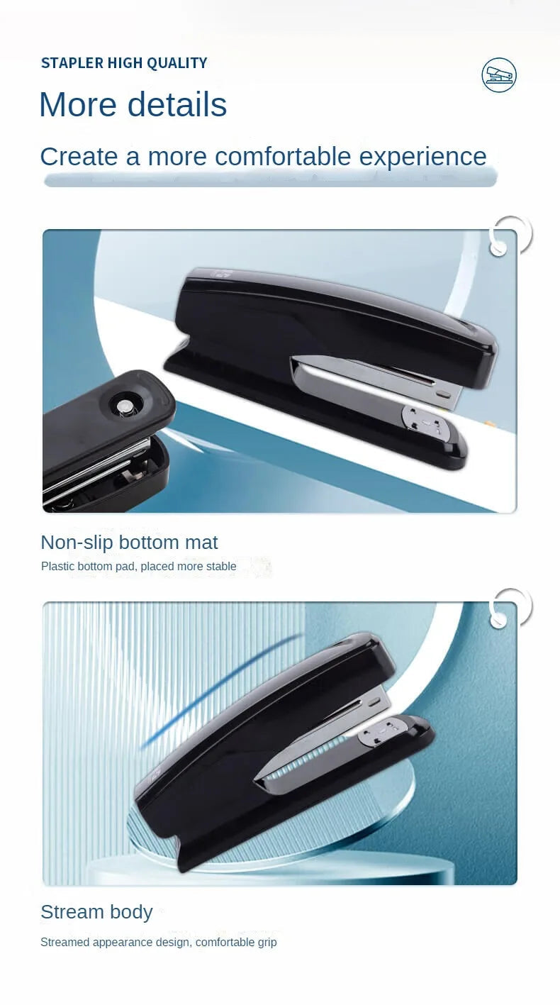 M&G Dual Mode Stapler Business Metal Durable Stapler #12 Office Supplies Single Pack Black/Gray Fits 24/6 & 26/6 Nail Patterns ALPENZO