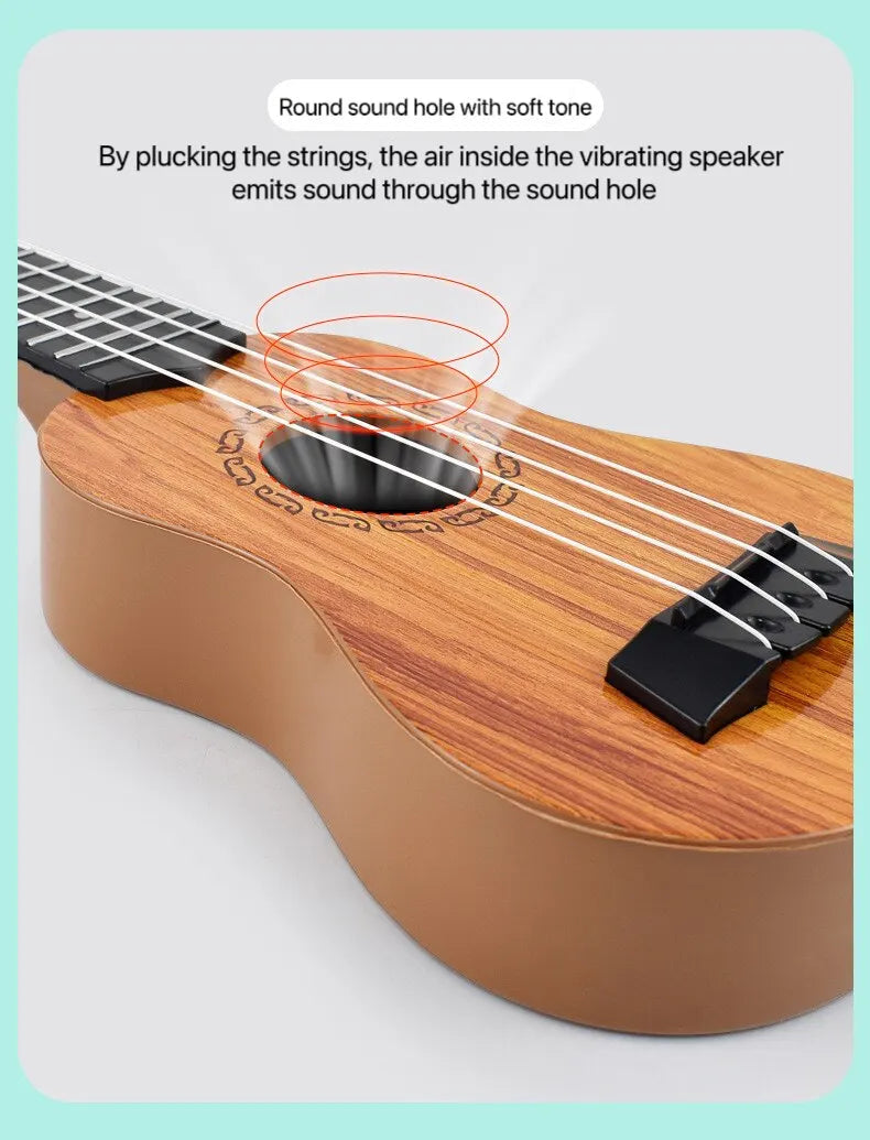 35cm Children Guitar Toy Can Be Used To Play Elementary Instruments With Paddles Simulating Yukrili Music Toys ALPENZO