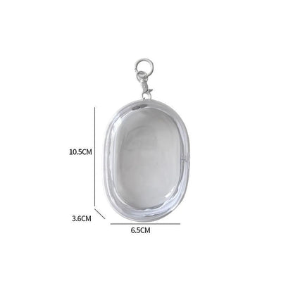 2pcs Multifunctional Clear Data Cable Storage Box Outdoor Travel Headset Storage Bag Data Cable Round Storage Bag