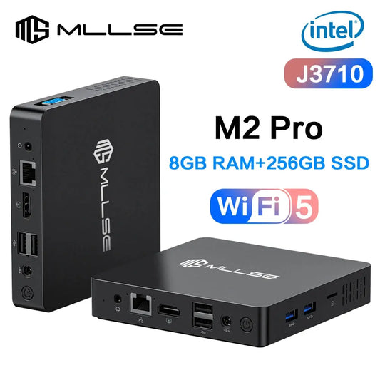 MLLSE M2 Pro Mini PC Powerful 8GB RAM, 256GB SSD, Intel J3710, Windows 10 - Compact & Ideal for Home, Business & Gaming - ALPENZO
