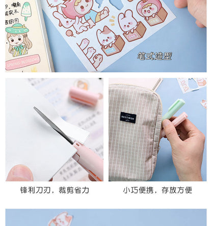 Mini Colorful Folding Scissors , Hand Tent Cutting, Mini Engraving Knife, Scissors, Paper Trimming Utility Knife ALPENZO