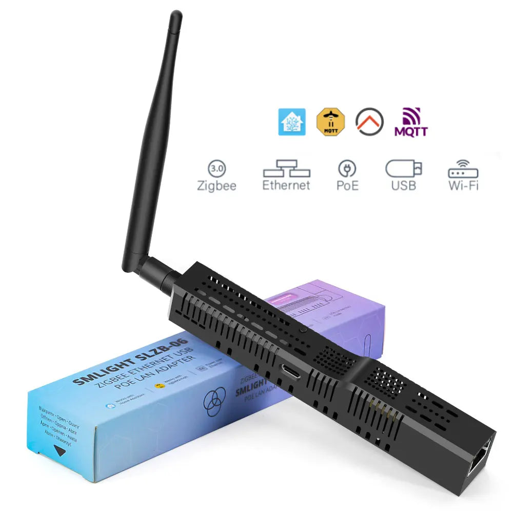 SMLIGHT SLZB-06/M/P7 Zigbee 3.0 to Ethernet,USB,and WiFi gateway coordinator with PoE,works with Zigbee2MQTT,Home Assistant,ZHA - ALPENZO