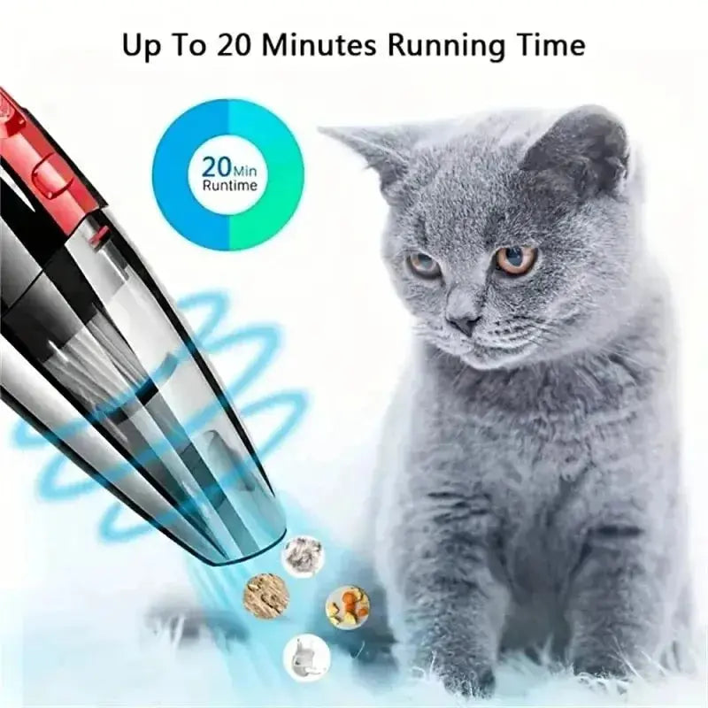Portable Car Wireless Vacuum Cleaner Powerful Suction Rechargeable Handheld Vacuum Cleaner Quick Charge for Car Home Pet Hair - ALPENZO