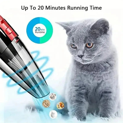 Portable Car Wireless Vacuum Cleaner Powerful Suction Rechargeable Handheld Vacuum Cleaner Quick Charge for Car Home Pet Hair - ALPENZO