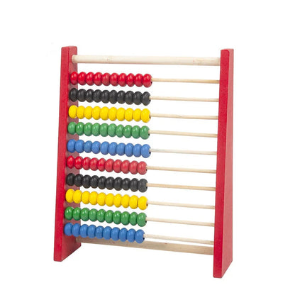 Montessori Teaching Aids Abacus Rack Children's Early Education Colorful Calculation Rack Ten Wooden Toys Back To School Gift ALPENZO