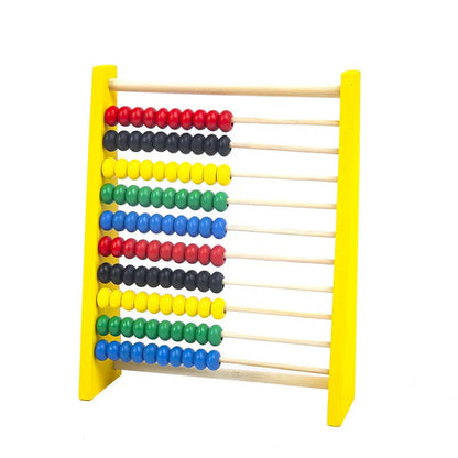 Montessori Teaching Aids Abacus Rack Children's Early Education Colorful Calculation Rack Ten Wooden Toys Back To School Gift ALPENZO