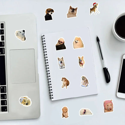 10/50/100pcs Funny Dog Stickers Cartoon Cute Decals Toy Stationery Guitar Phone Bicycle Laptop Luggage Car Graffiti Kids Sticker ALPENZO