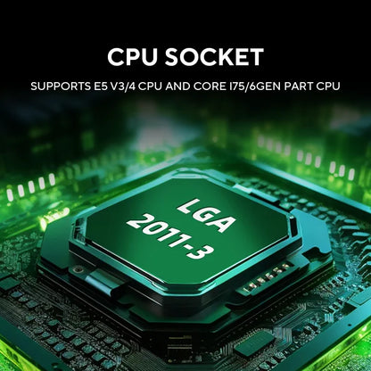 ZSUS X99-8D4 Motherboard Set Kit With LGA2011-3 Xeon E5 2650 V4 CPU DDR4 16GB (1*16GB) 2133MHZ RAM Memory NVME M.2 SATA - ALPENZO
