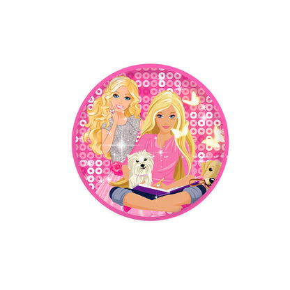 Barbie Birthday Party Supplies Pink Girl Disposable Tableware Banner Cupcake Topper Background Princess Balloons Gift Bag ALPENZO