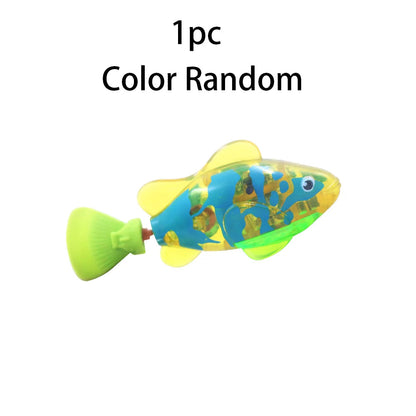 Baby Shower Luminous Induction Electric Fish Playing in Water Toy, Simulated Electronic Fish for Luminous Swimming ALPENZO