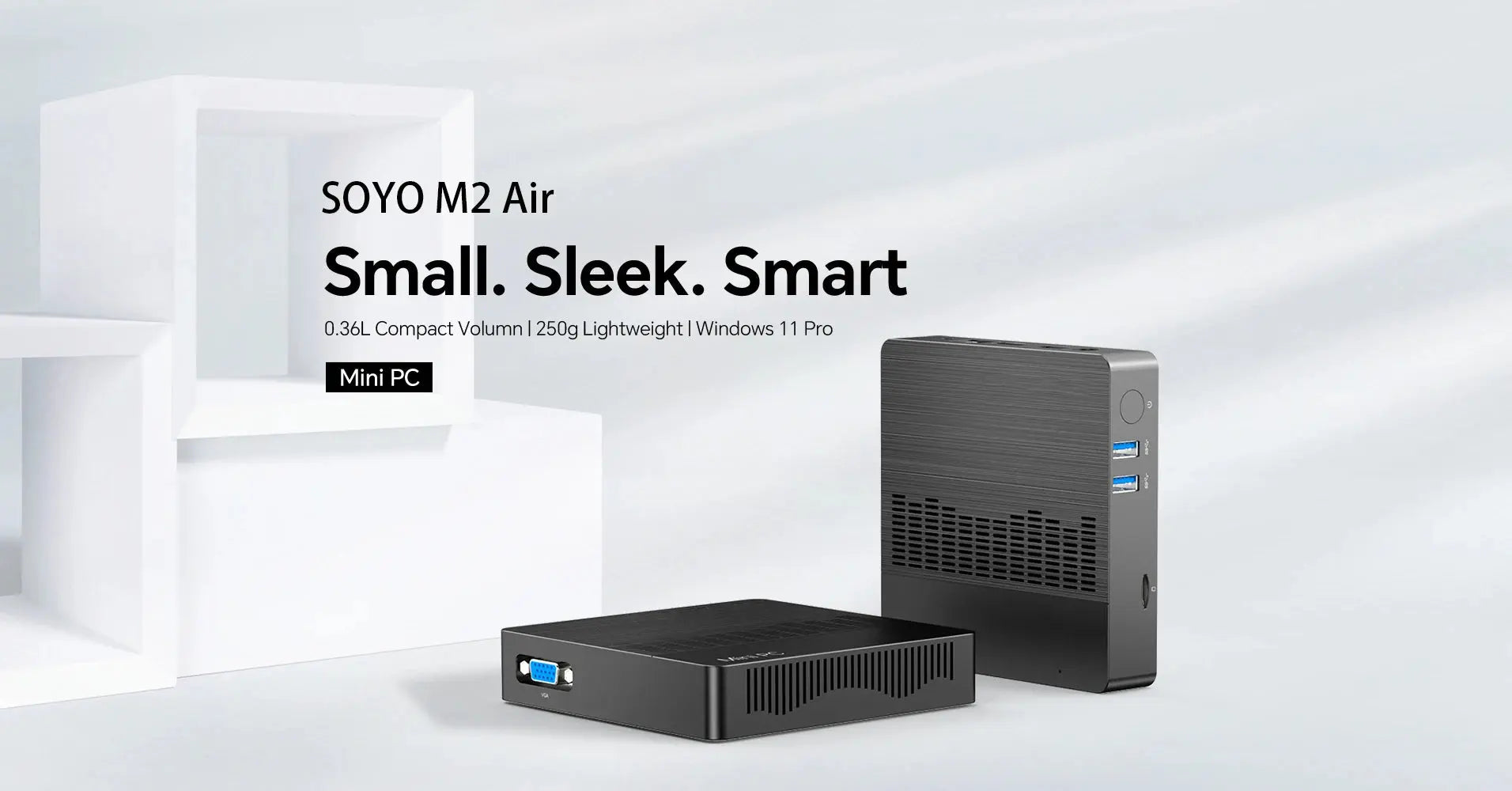 SOYO M2 Air Mini PC: Powerful 6GB RAM, 128GB EMMC, Intel N4000, Windows 11 Pro - Compact & Ideal for Home, Business & Gaming - ALPENZO